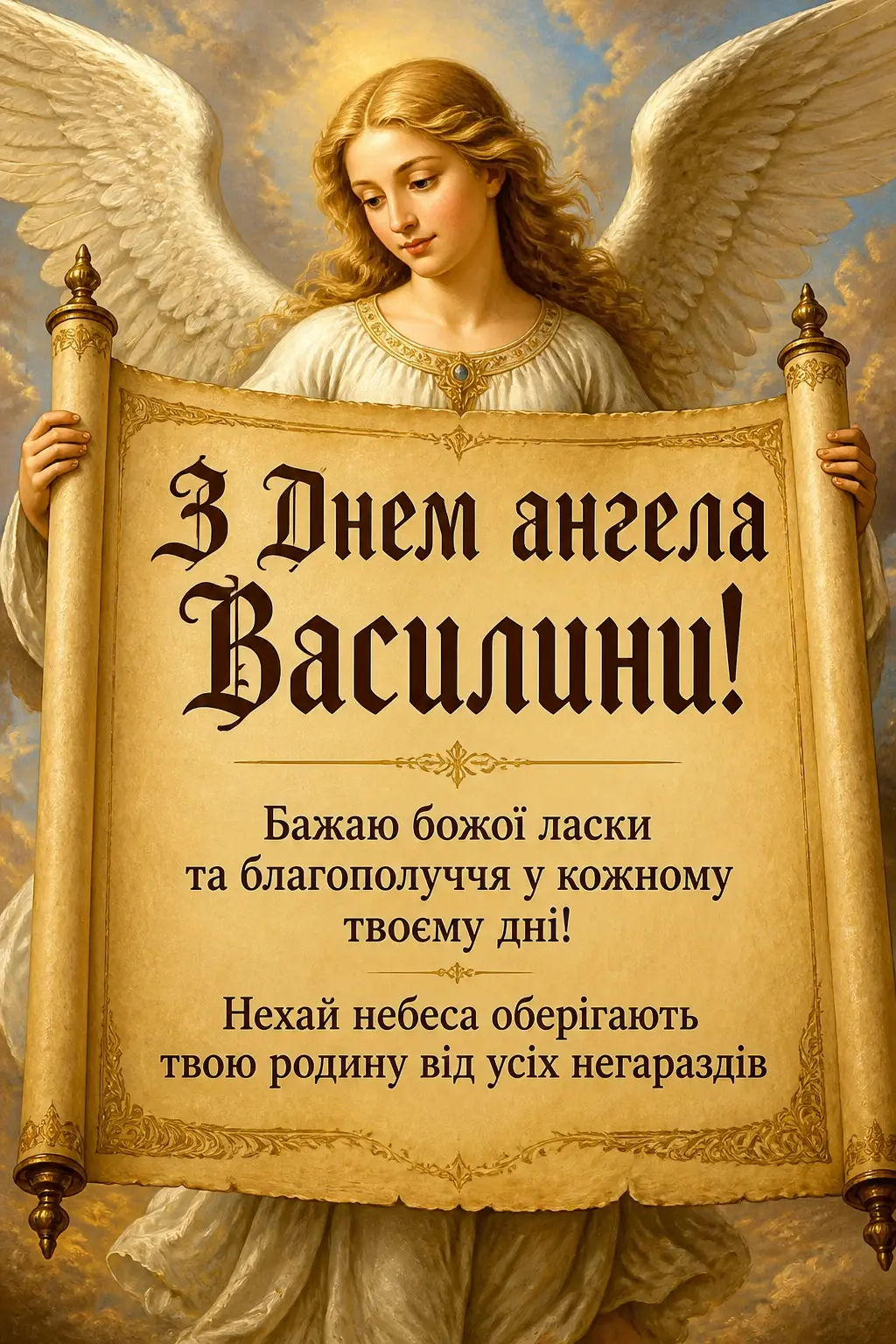 привітання з днем ангела василини